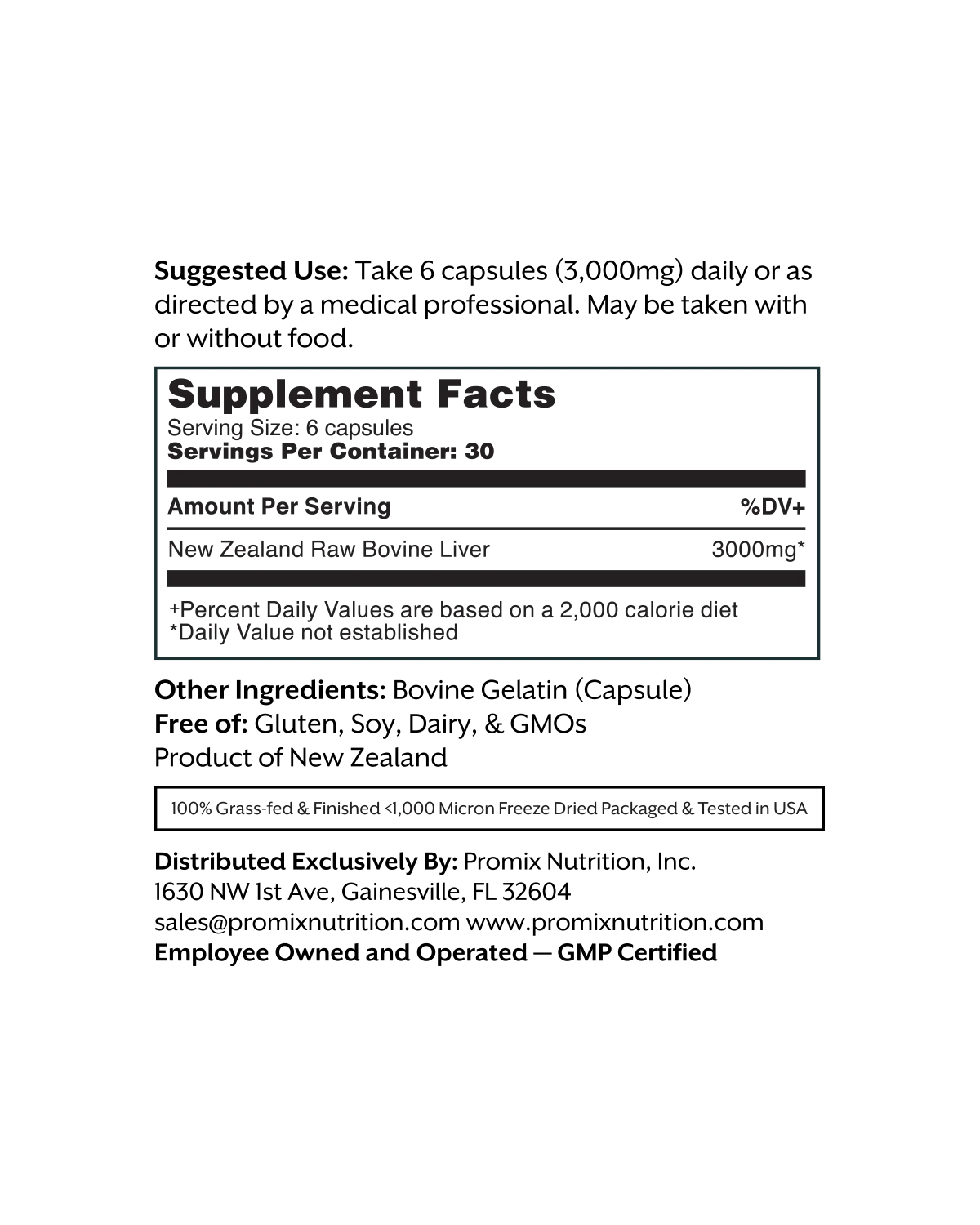 Promix Raw Liver Capsules - Image 3
