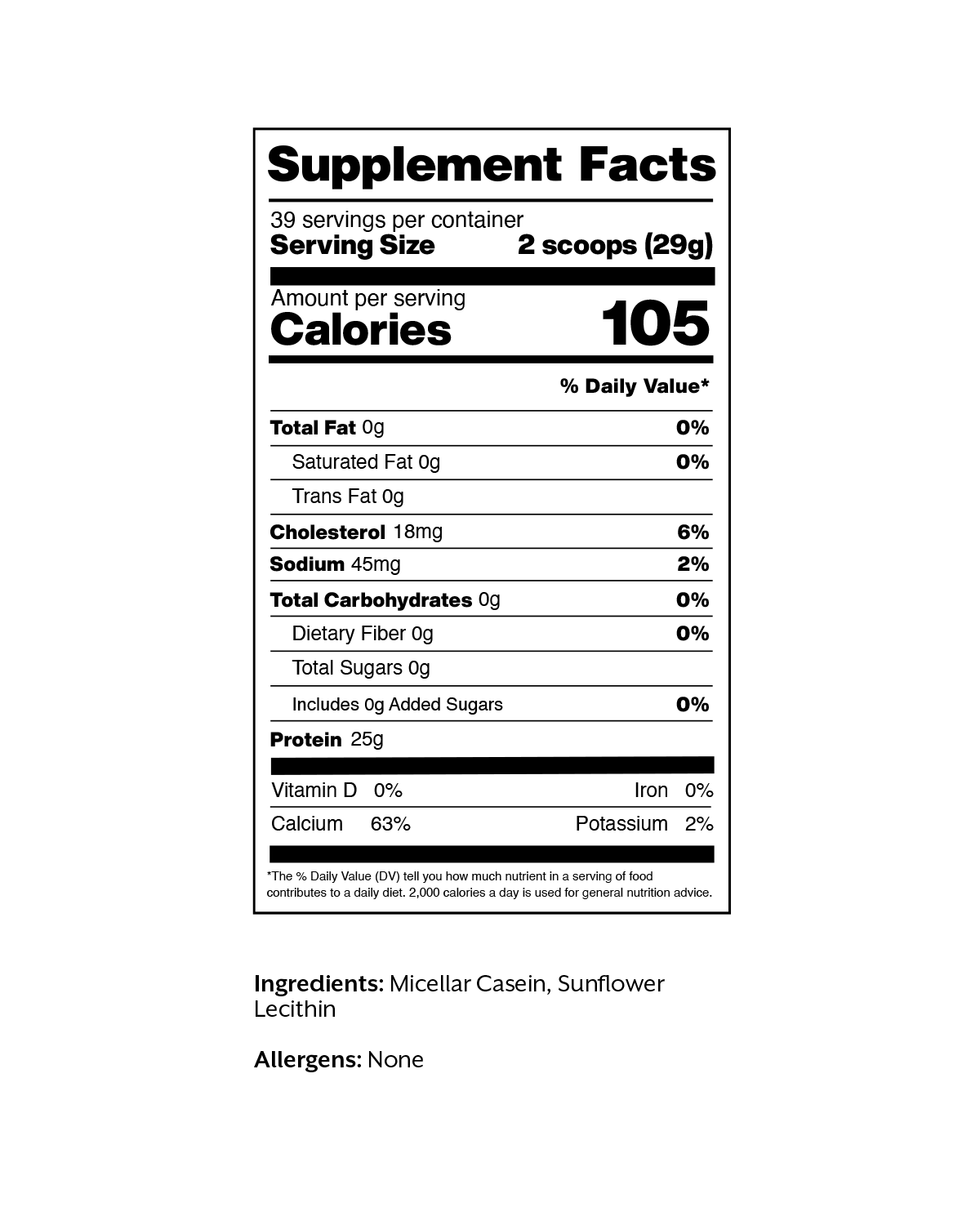 Unflavored Casein Protein Powder - Image 4