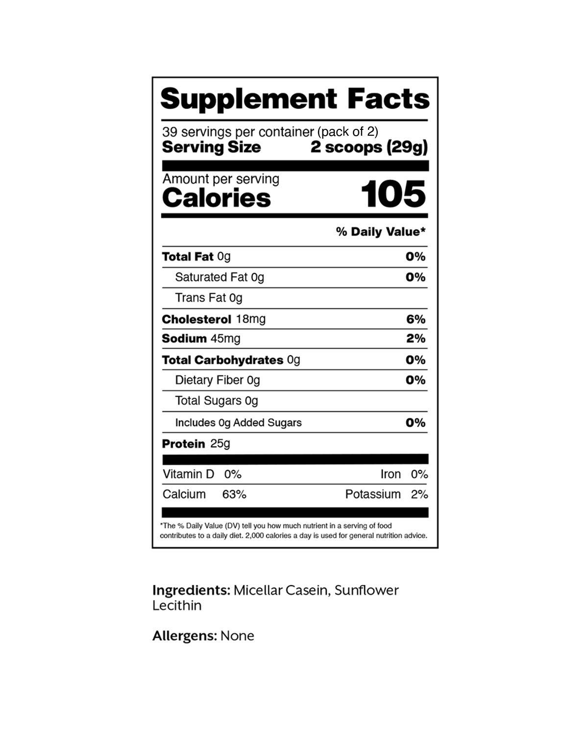 Unflavored Casein Protein Powder - Image 5